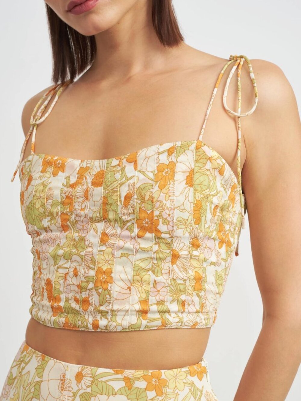 NWT En Saison Annie Top (Yellow Multi) / S
